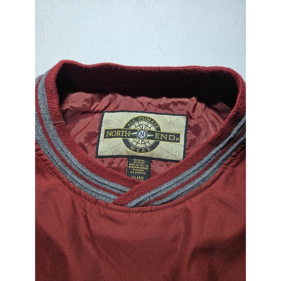 VTG North End Men's Size XL Red V-Neck Pullover Golf Windbreaker Jacket - Picture 3 of 6